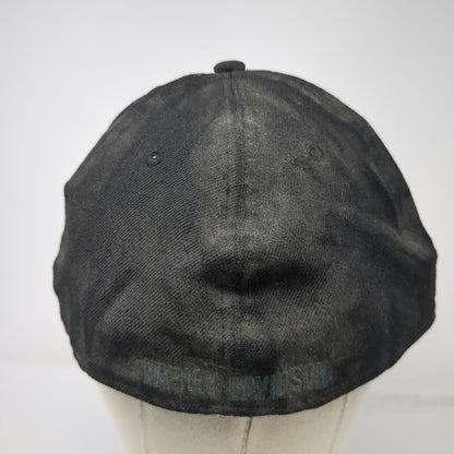 New Era Baseball Cap Black 7 1/2 Fitted Harley-Davidson Logo Embroidered Hat
