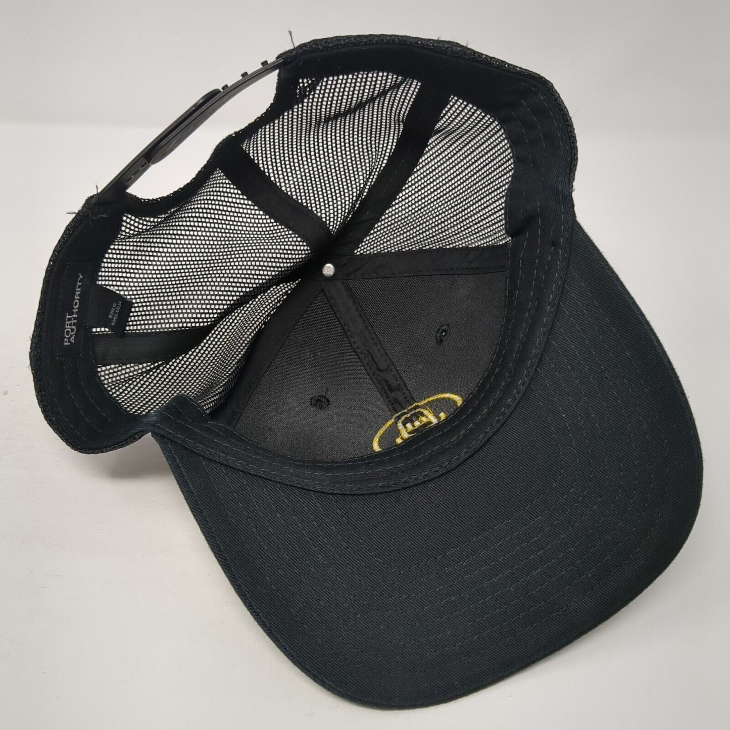 HISPOD Snapback Trucker Hat Black One Size Adjustable Mesh Back Port Authority