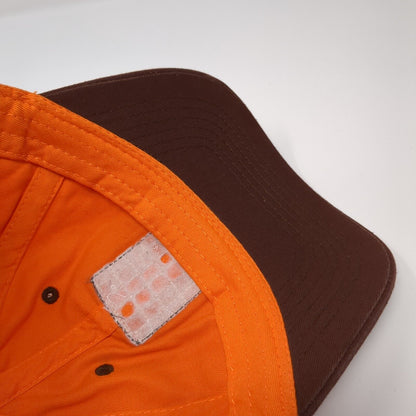 RMEF Team Elk Patch Strapback Hat Orange One Size Adjustable Rymaco