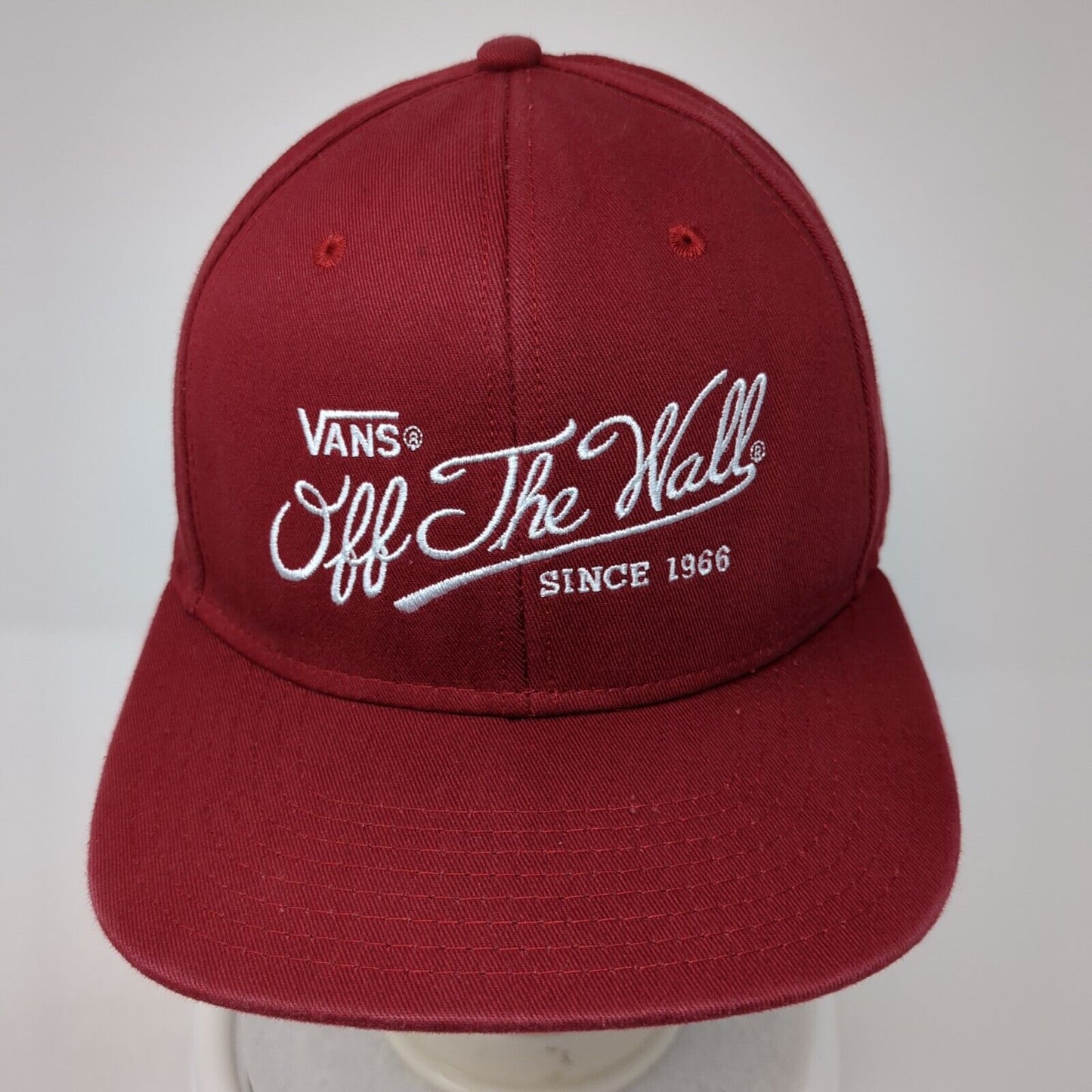 Vans Off The Wall Since 1968 Snapback Hat Red One Size Adjustable Embroidered