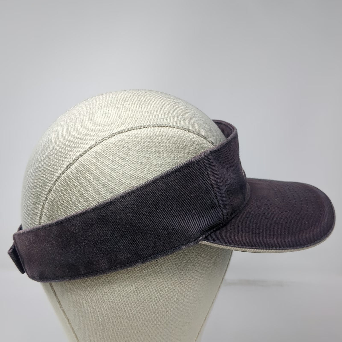 Visor Blue One Size Maui Script Embroidered Strapback Hat Contrast Piping Trim