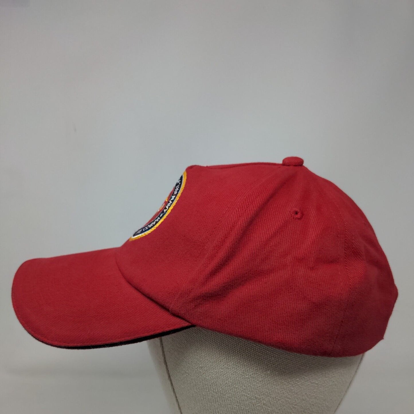 Department Of The Navy United States Marine Corps Strapback Hat Red One Size