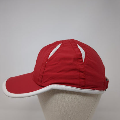 Athletic Works Strapback Hat Red One Size Adjustable Breathable Mesh Blank