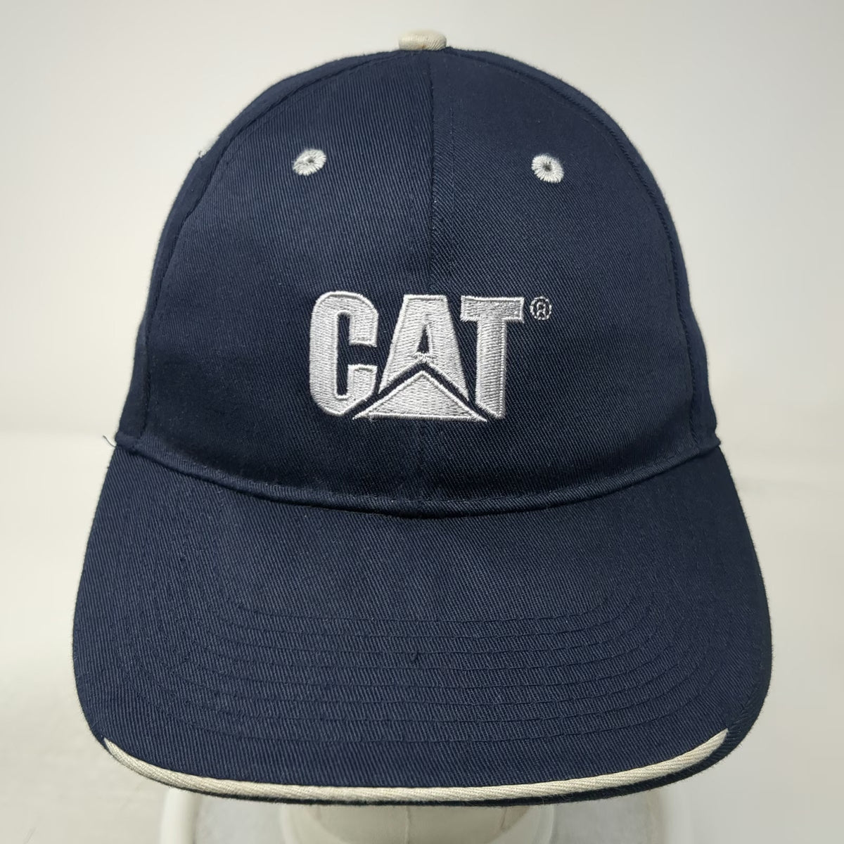 Caterpillar Baseball Cap Blue One Size Strapback CAT Logo Embroidered Work Hat