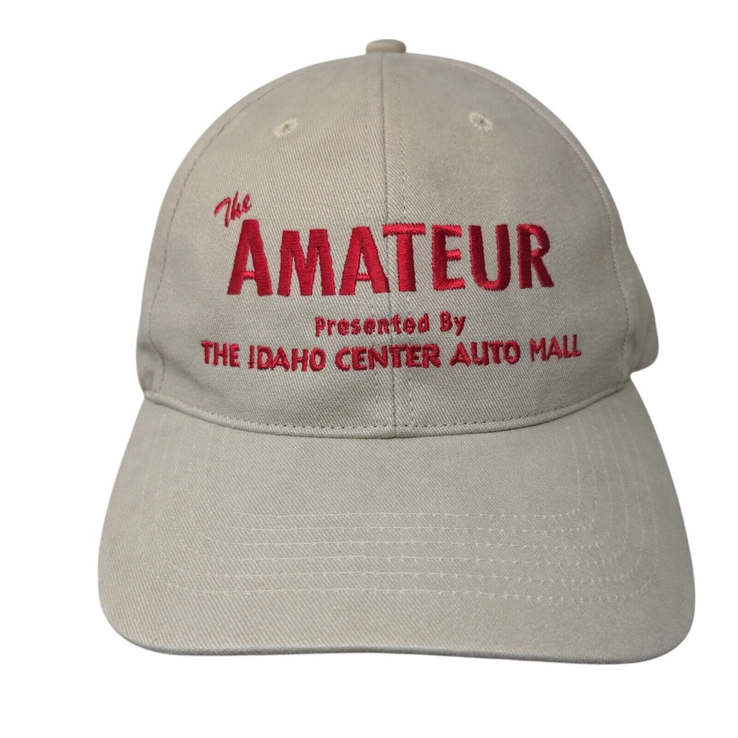 The Amateur Strapback Hat Tan One Size Solid Embroidered Richardson