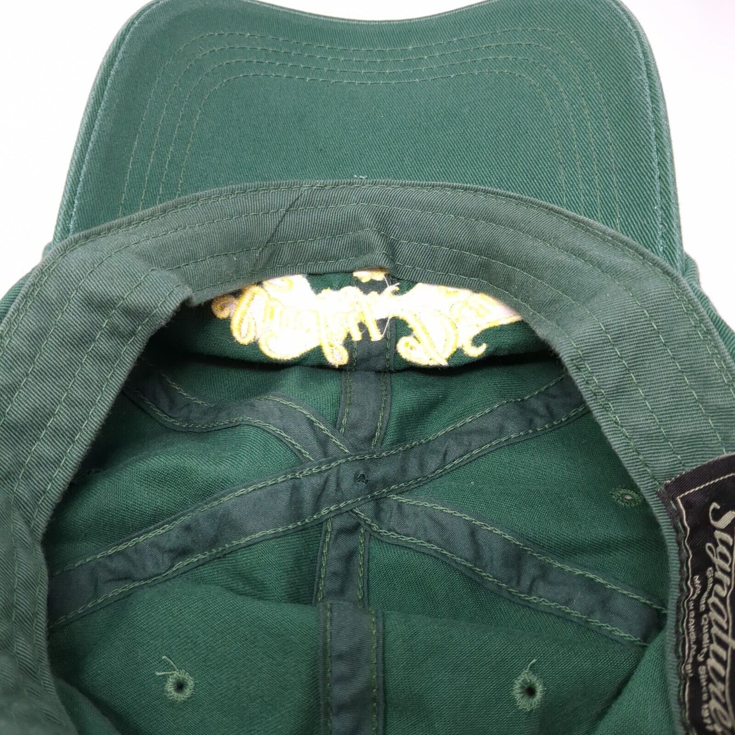 Lucky Dad Strapback Hat Green One Size Adjustable Embroidered 6 Panel