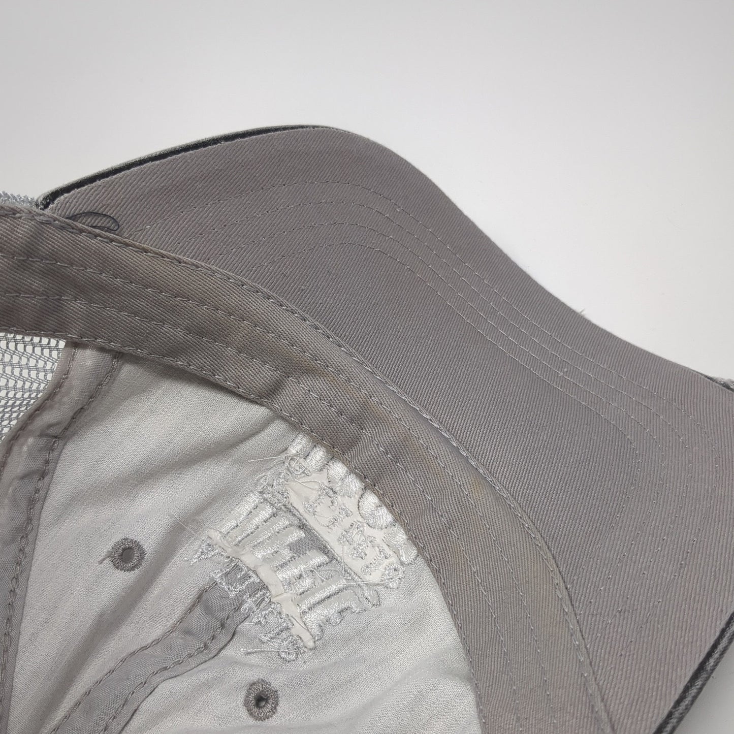 A Little Hippie A Little Hood Strapback Trucker Hat Gray One Size Mesh Back