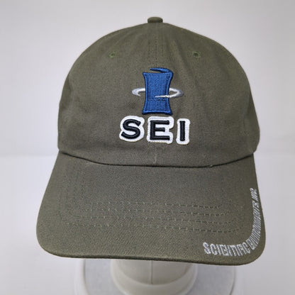 SEI Scientific Environments Inc Slideback Hat Green One Size Adjustable Cotton