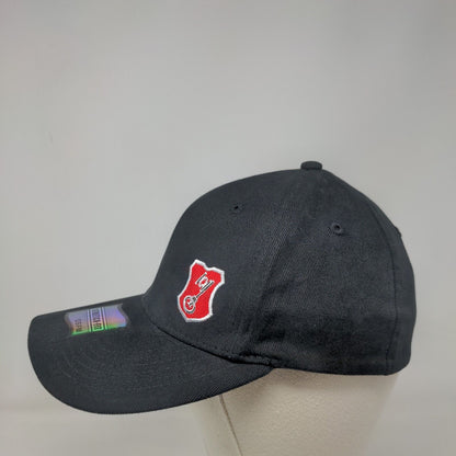 Beck's Key Fitted Hat Black OSFA Embroidered Stretch Fit Vent Holes