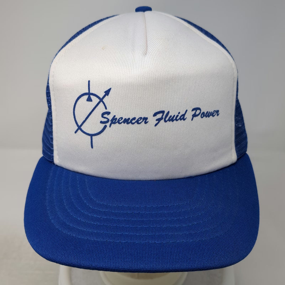 KAP.II Trucker Hat Blue One Size Spencer Fluid Power Industrial Graphic Mesh