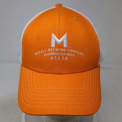 Brewery Branding Co Trucker Hat Orange White OSFM Mesh Snapback McCall Brewing