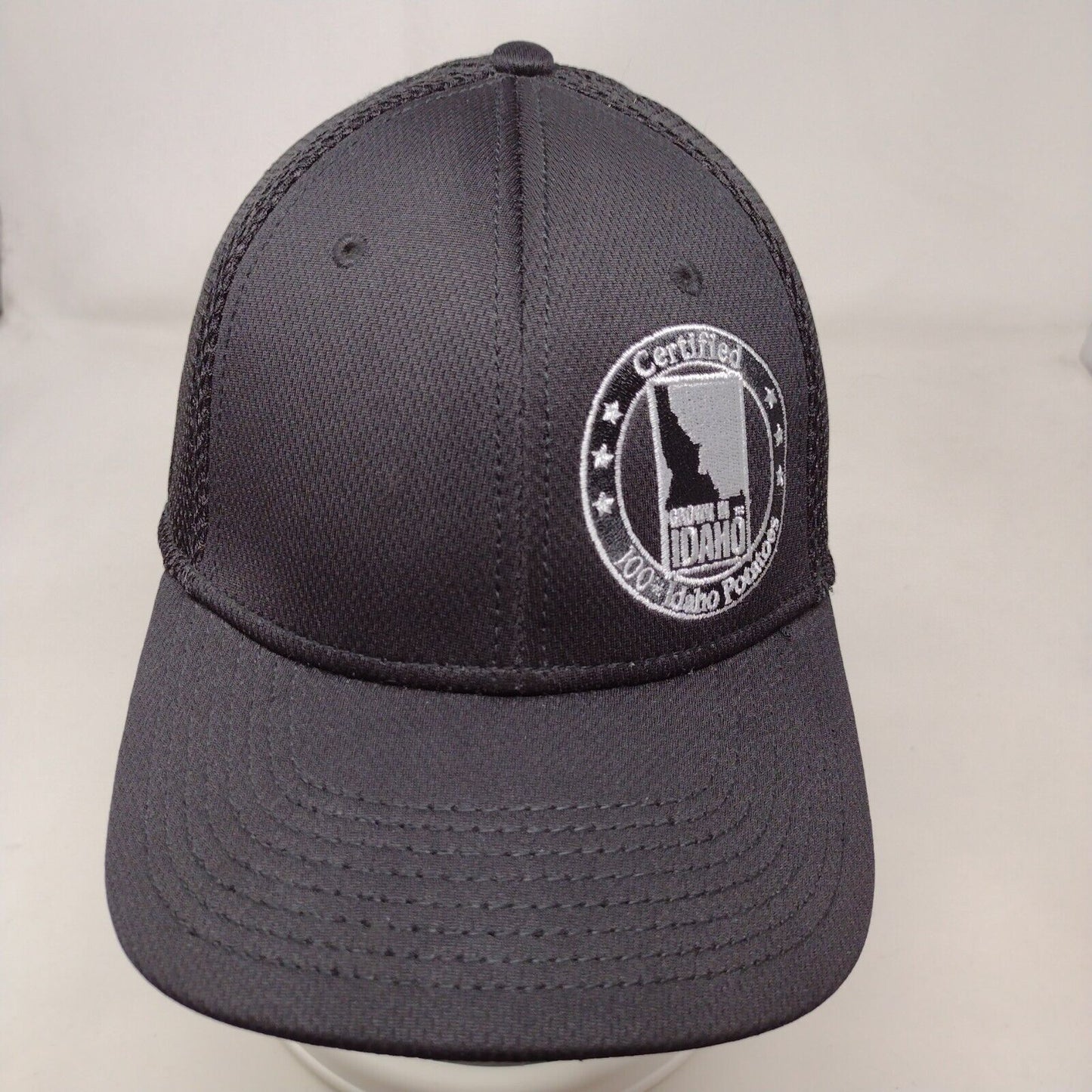 Certified 100% Idaho Potatoes Fitted Hat Black L/XL Solid Embroidered