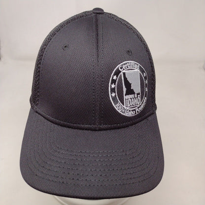 Certified 100% Idaho Potatoes Fitted Hat Black L/XL Solid Embroidered