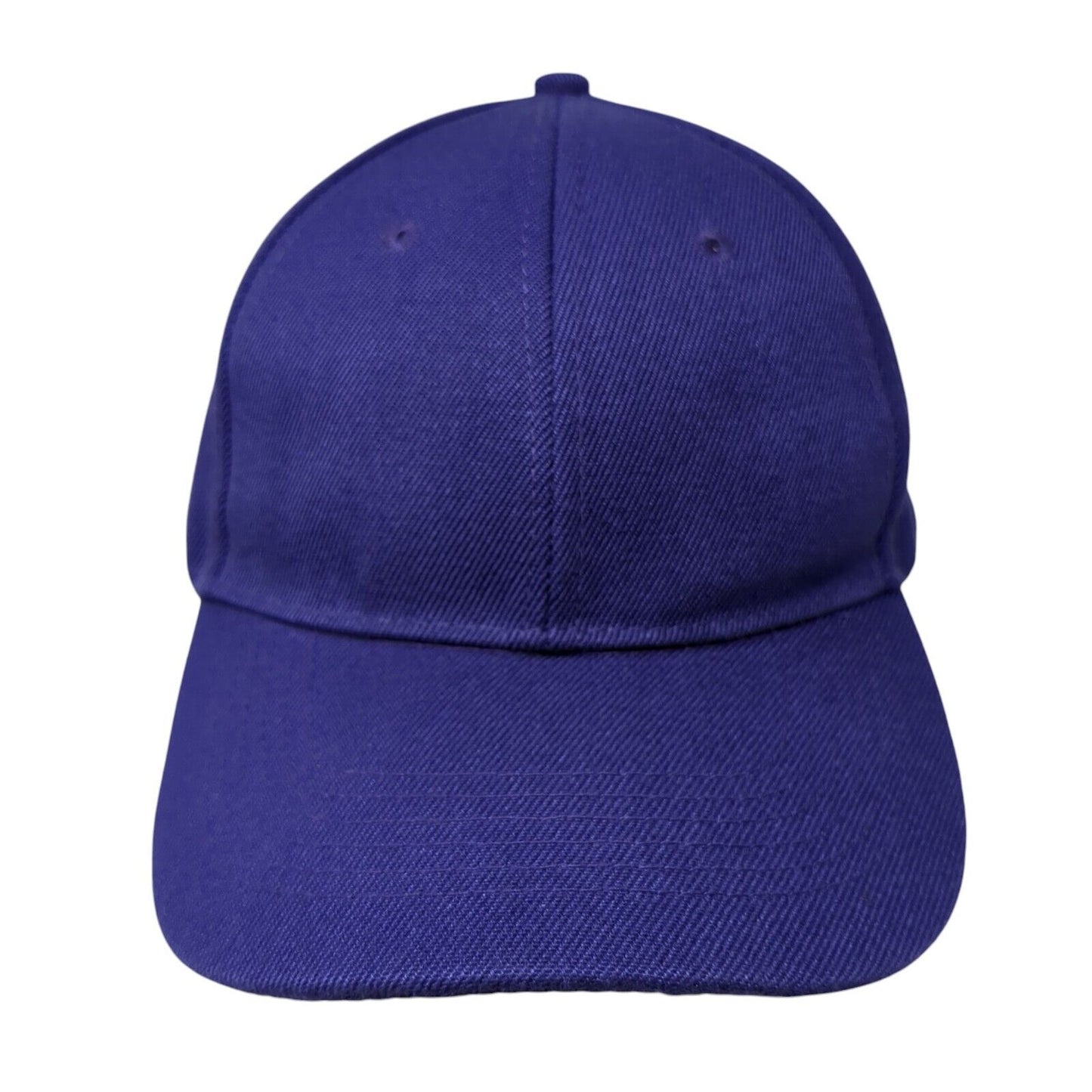 Unbranded Strapback Hat Purple One Size Adjustable Blank 6 Panel