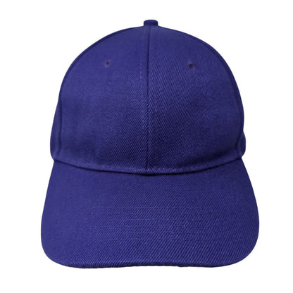 Unbranded Strapback Hat Purple One Size Adjustable Blank 6 Panel