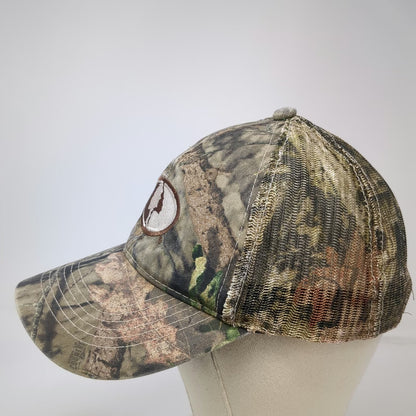 Mossy Oak Baseball Cap Green One Size Camouflage Mesh Logo Strapback Hat