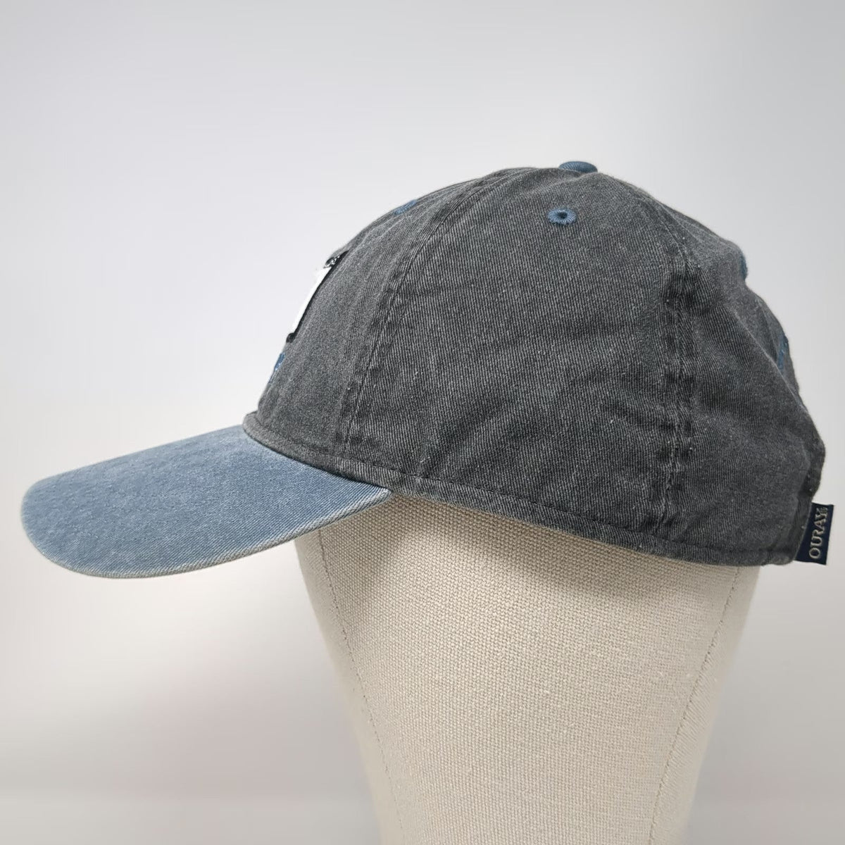 Ouray Sportswear Baseball Cap Gray Blue One Size Trout Montana Fly Shop Hat