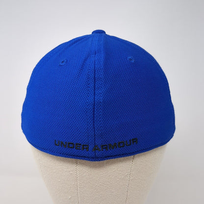 Under Armour Youth Fitted Hat Blue Small/Medium Embroidered 6 Panel