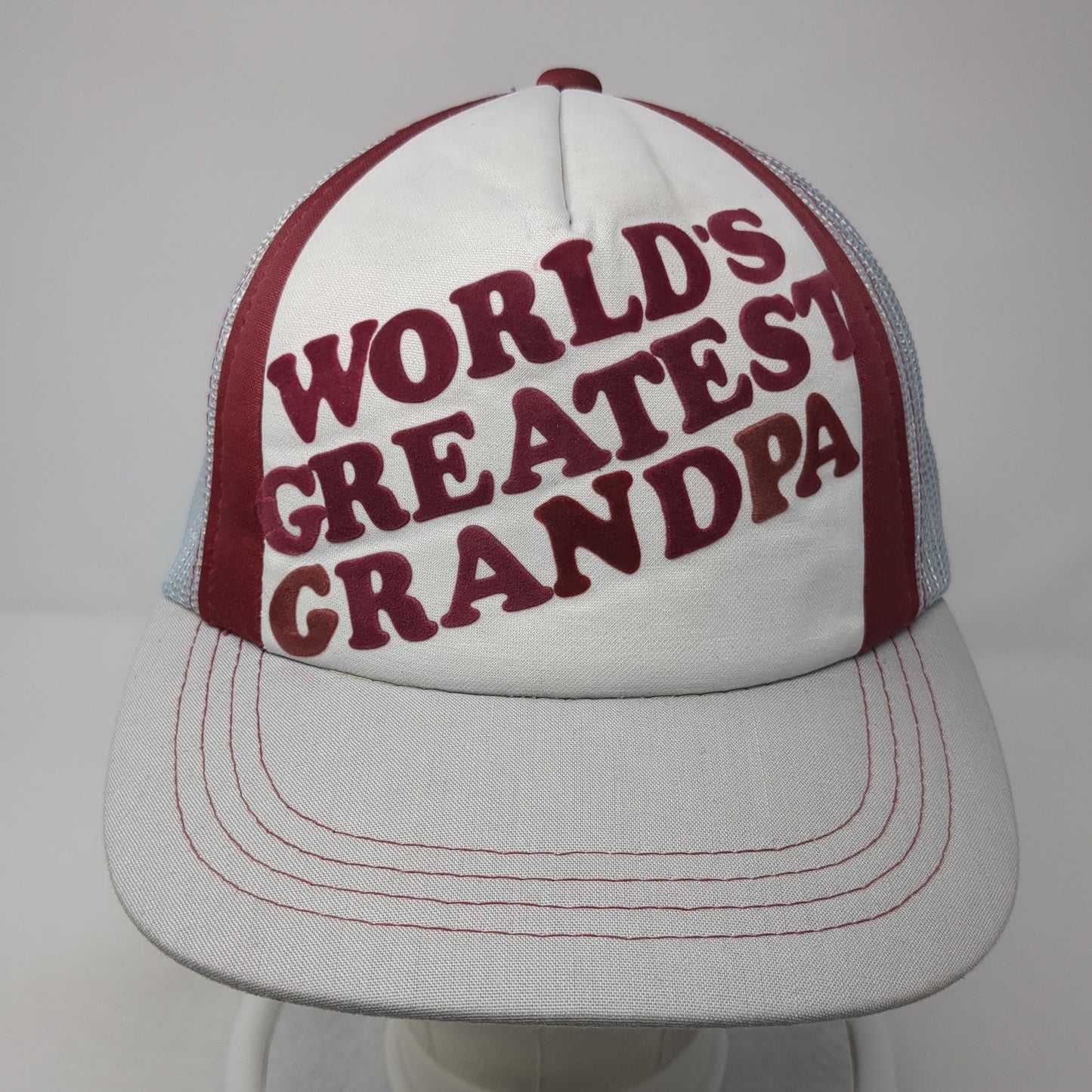 World's Greatest Grandpa Snapback Hat Multi One Size Adjustable Mesh