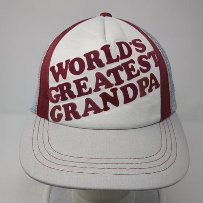 World's Greatest Grandpa Snapback Hat Multi One Size Adjustable Mesh