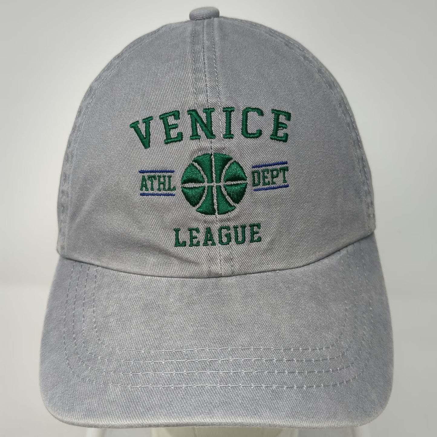 David and Young Baseball Cap Hat Gray One Size Venice Athl League Basketball