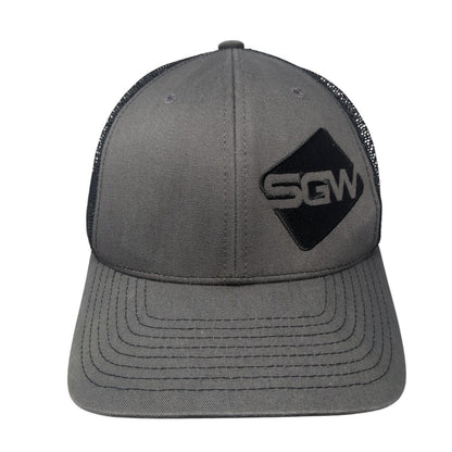 SGW Snapback Mesh Back Trucker Hat Gray One Size Adjustable Richardson