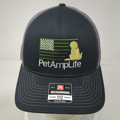 Richardson Trucker Hat Black One Size Mesh Back PetAmpLife Dog Graphic