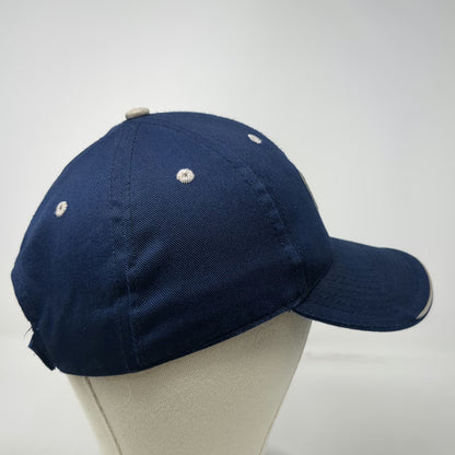 Caterpillar Baseball Cap Blue One Size Made in USA Strapback Workwear Logo Hat