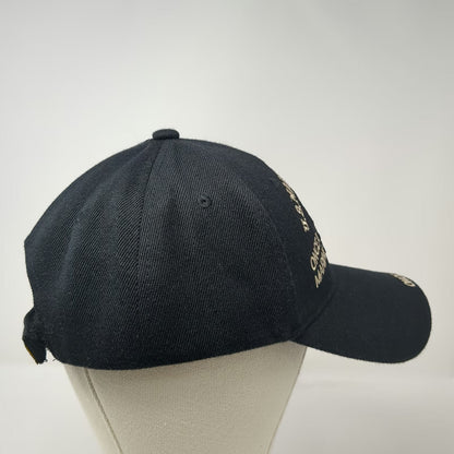 CTS Hats U.S. Marine Corps Bulldog Black One Size Baseball Cap Hat Gold Red