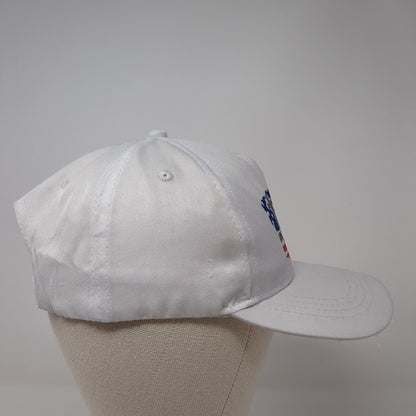 In God We Trust Snapback Hat White OS Adjustable Patriotic 6 Panel Polyester