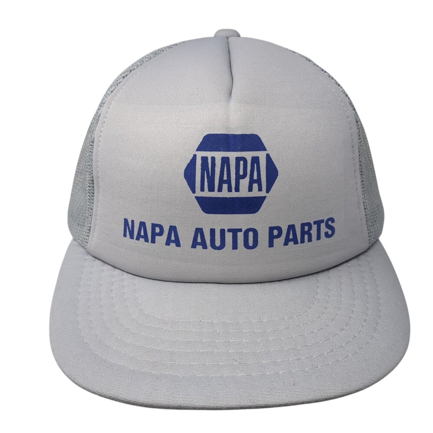 NAPA Auto Parts Snapback Trucker Hat Gray One Size Adjustable Mesh Back Yupoong