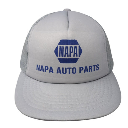 NAPA Auto Parts Snapback Trucker Hat Gray One Size Adjustable Mesh Back Yupoong
