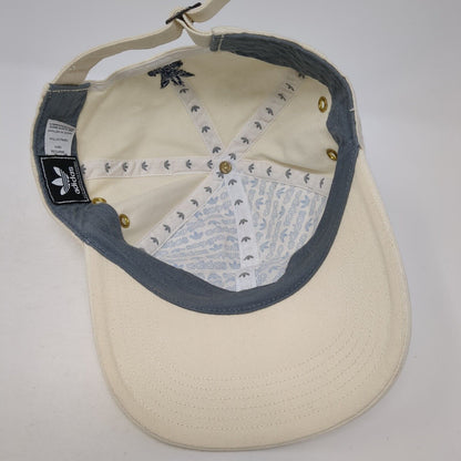 Adidas Trefoil Logo Slideback Hat Beige One Size Adjustable Embroidered