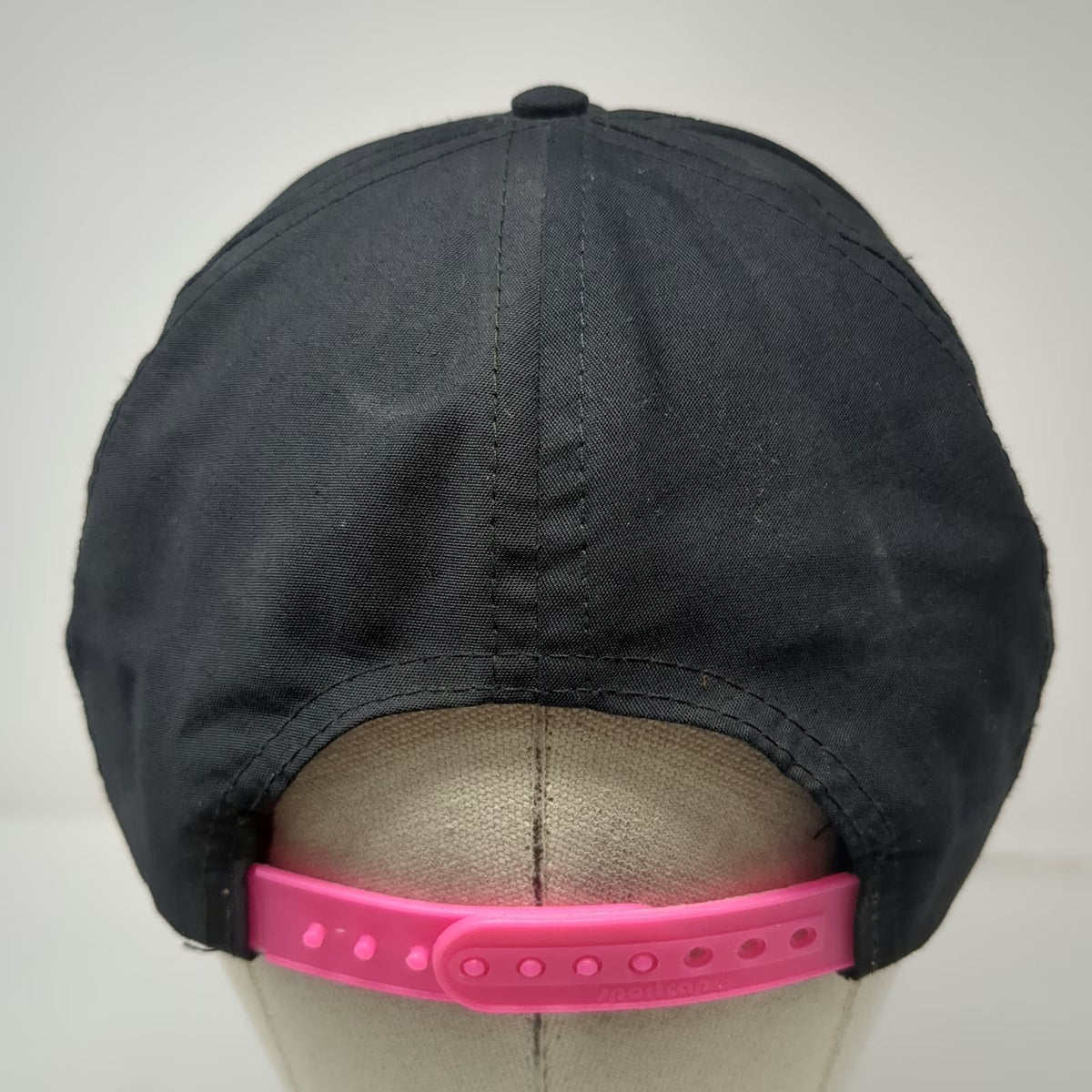 Sportcap 5 Panel Black Pink Campbell Tractor Co Rope Snapback Hat Vintage
