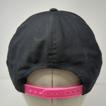 Sportcap 5 Panel Black Pink Campbell Tractor Co Rope Snapback Hat Vintage