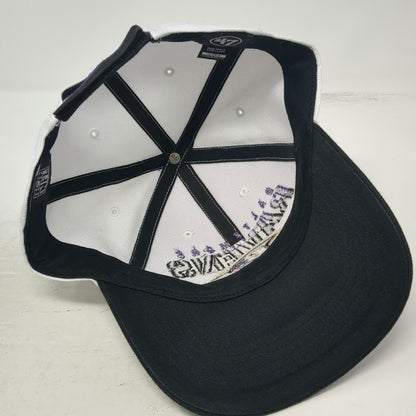 '47 Baltimore Ravens NFL White Black Purple One Size Embroidered Adjustable Cap