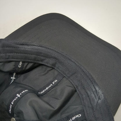 Golf Pointe Baseball Cap Black One Size Embroidered Crest Performance Sport Hat