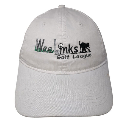 Wee Links Golf League Strapback Hat White One Size Adjustable 6 Panel