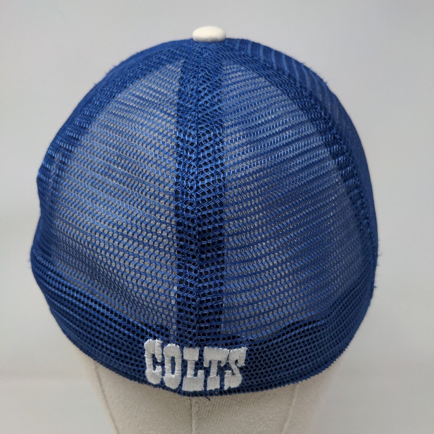 NFL Team Apparel Indianapolis Colts Fitted Mesh Back Hat Blue OS Embroidered
