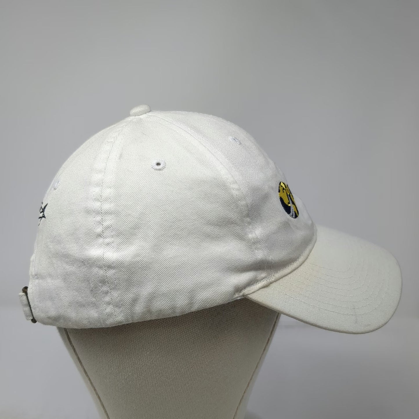 IBEX Baseball Cap White One Size Lockheed Martin IAMD Logo Cotton Slideback Hat