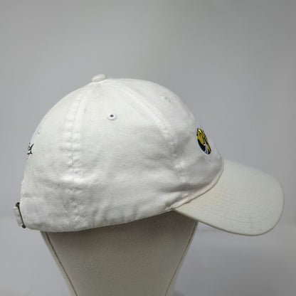 IBEX Baseball Cap White One Size Lockheed Martin IAMD Logo Cotton Slideback Hat