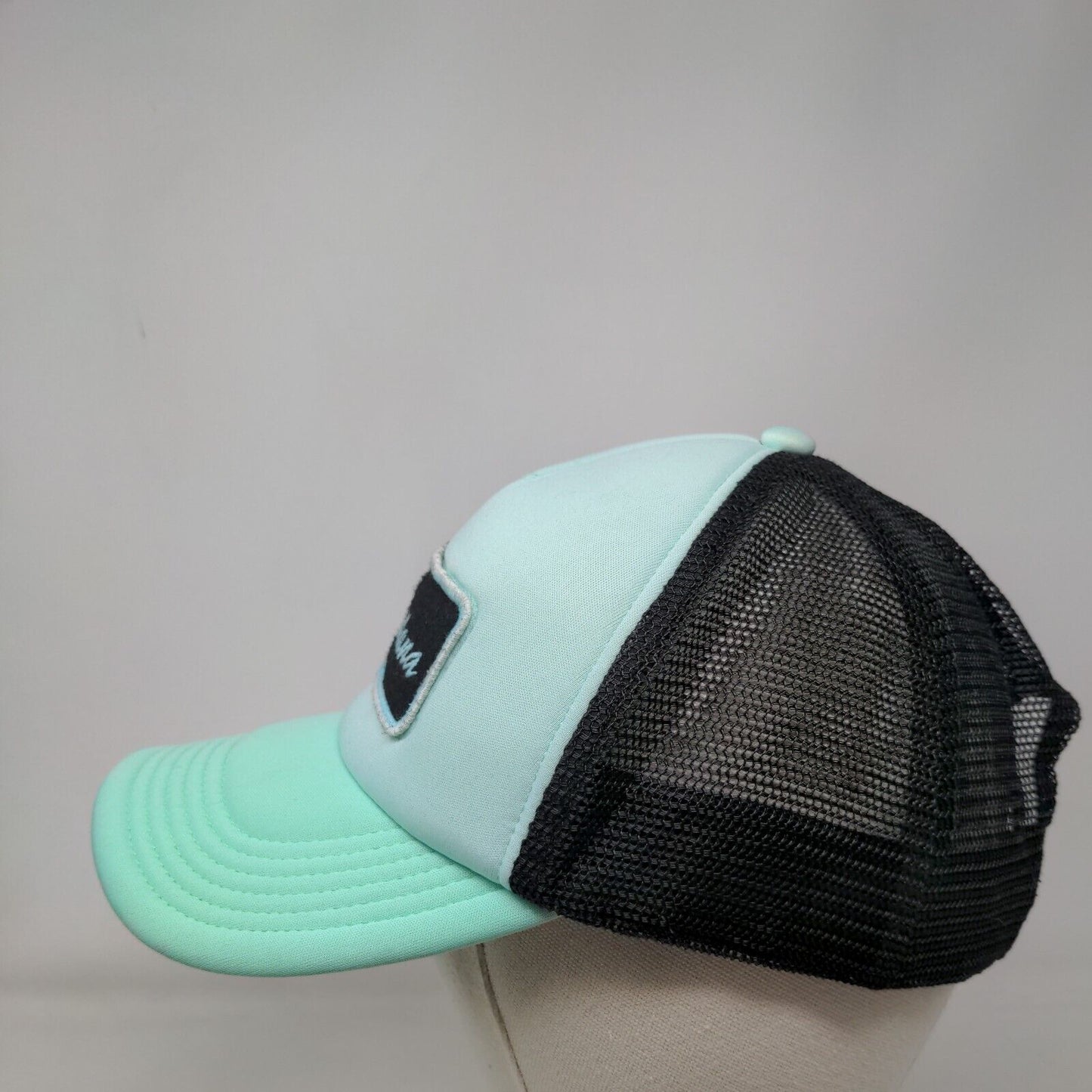 Montana Snapback Trucker Hat Bluish-Green One Size Adjustable Mesh Back Legacy