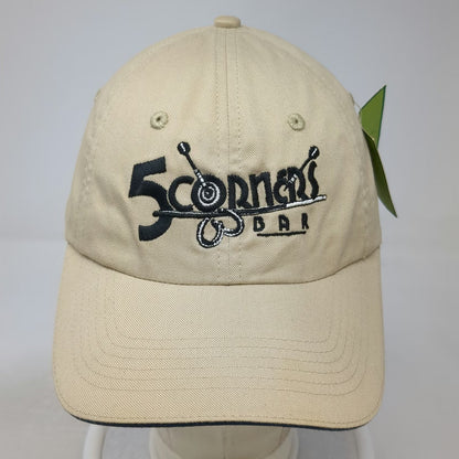 Port Authority Baseball Cap Beige One Size 5 Corners Bar Bamboo Strapback Hat