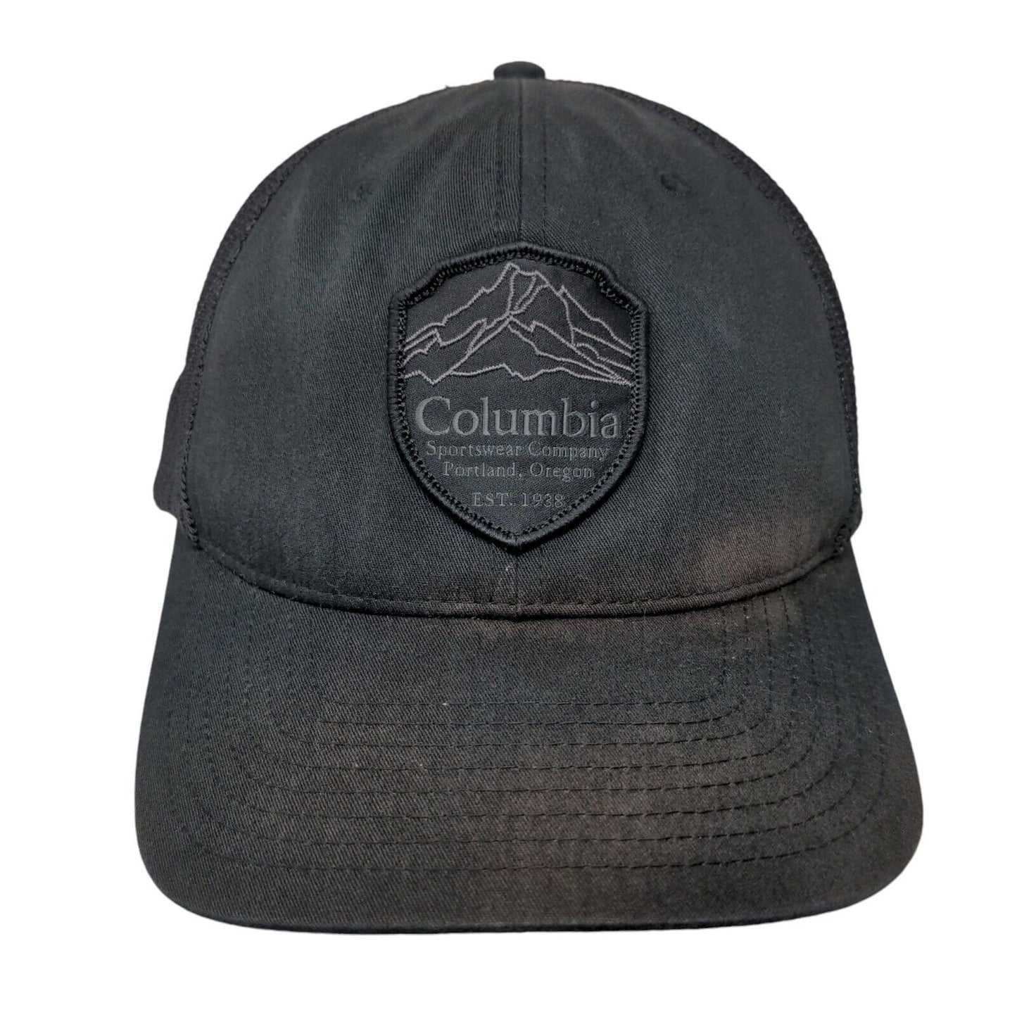 Columbia Patch Fitted Mesh Back Trucker Hat Black Large/XL 6 Panel