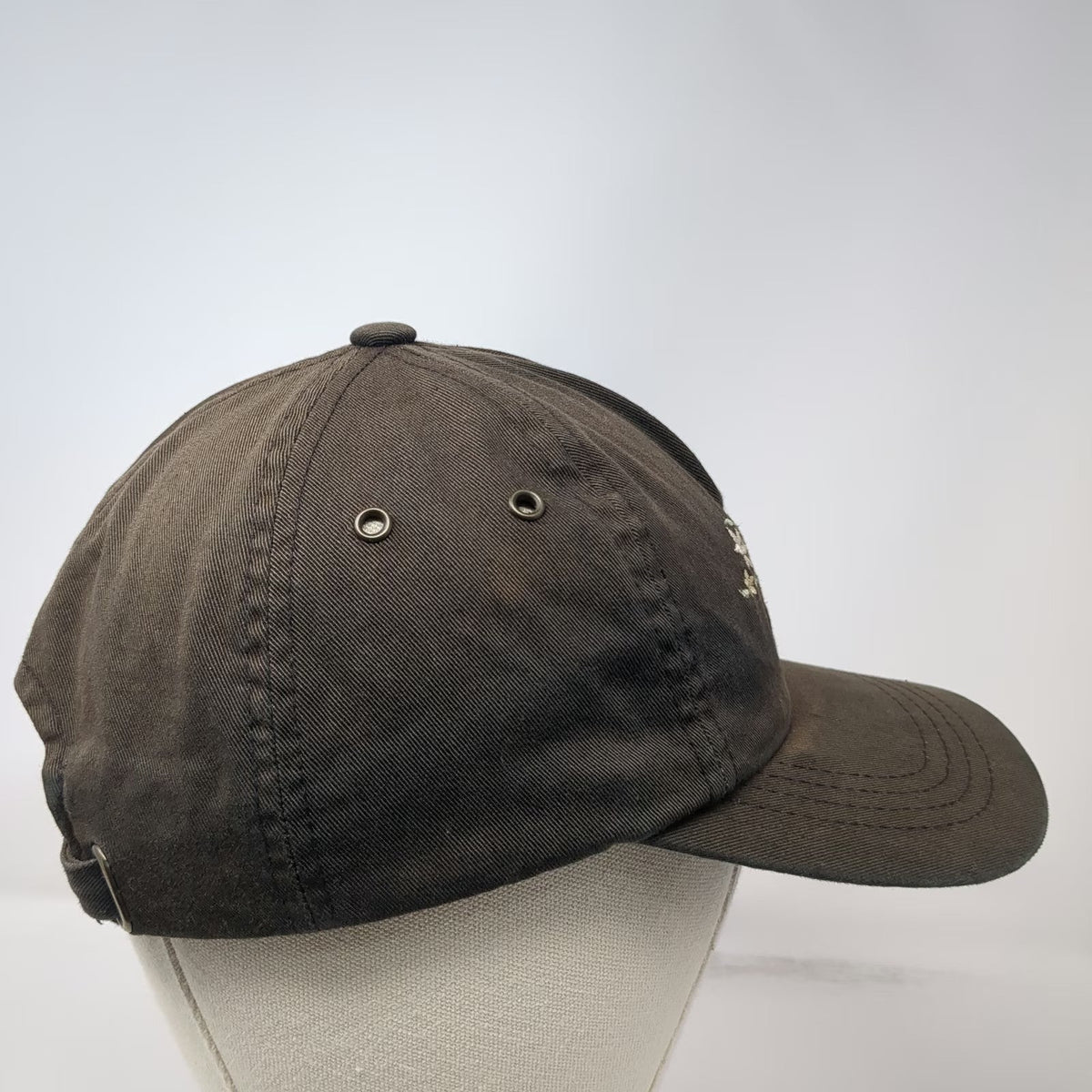 SDI Baseball Cap Black One Size Sunriver Heart Flowers Cotton Embroidered Hat