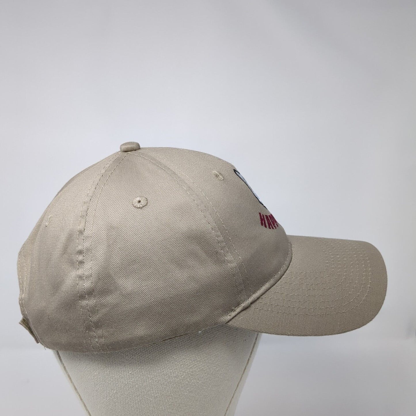 Happy Husky Strapback Hat Tan One Size Embroidered Port & Company