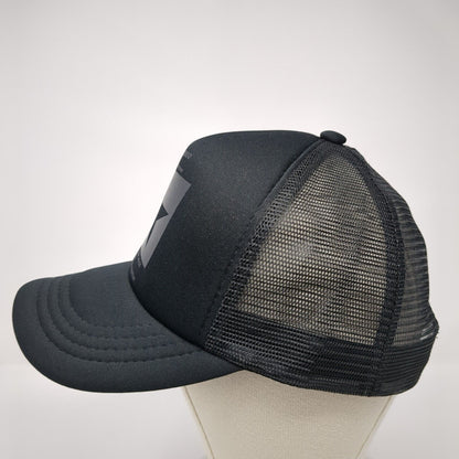 Norwegian Wood Snapback Trucker Hat Black One Size Adjustable Mesh Back 6 Panel