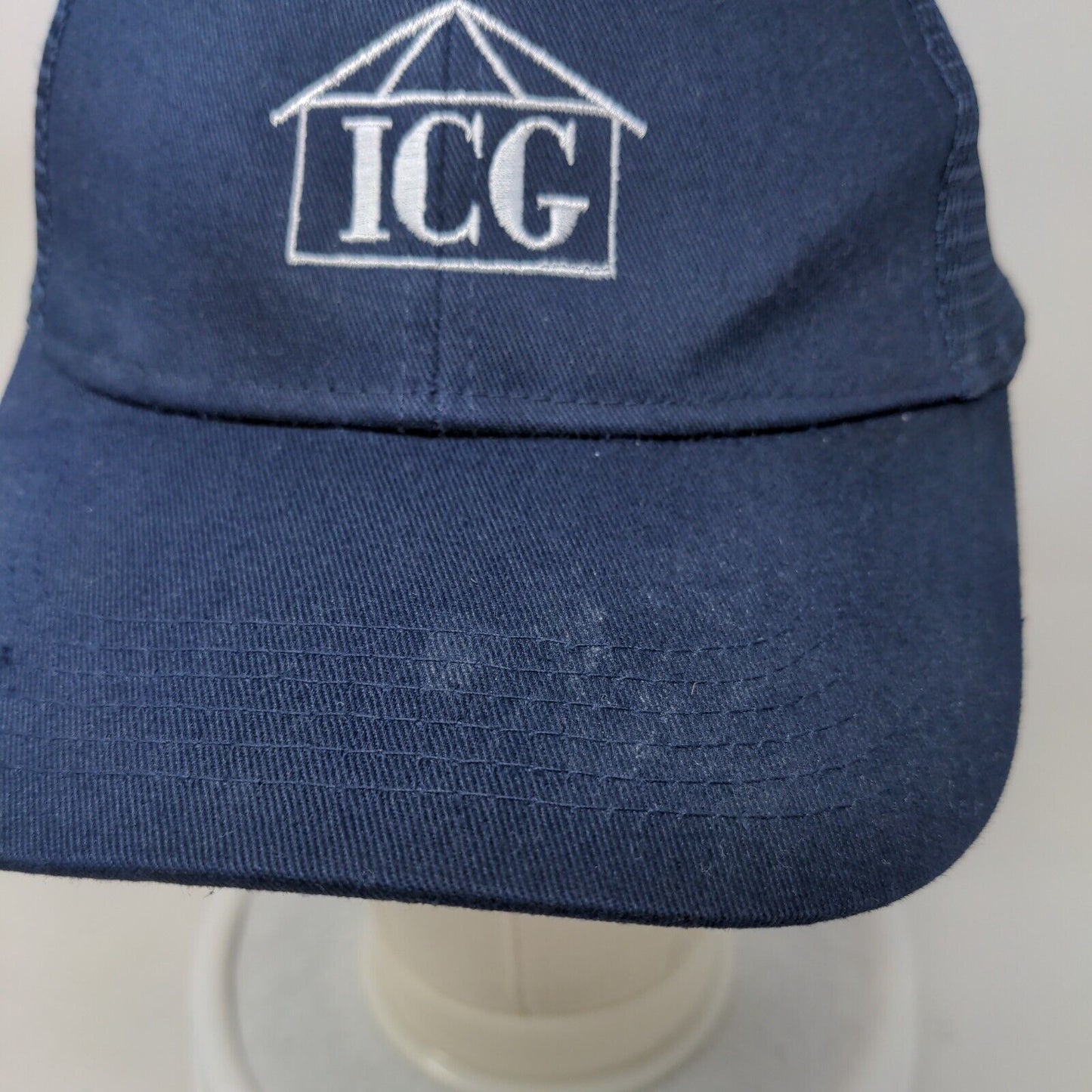 ICG Strapback Mesh Back Trucker Hat Blue One Size Port Authority