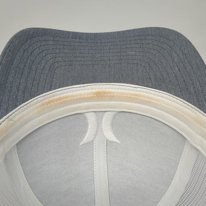 Hurley Trucker Hat Gray One Size White Logo Snapback Mesh Baseball Cap Yupoong