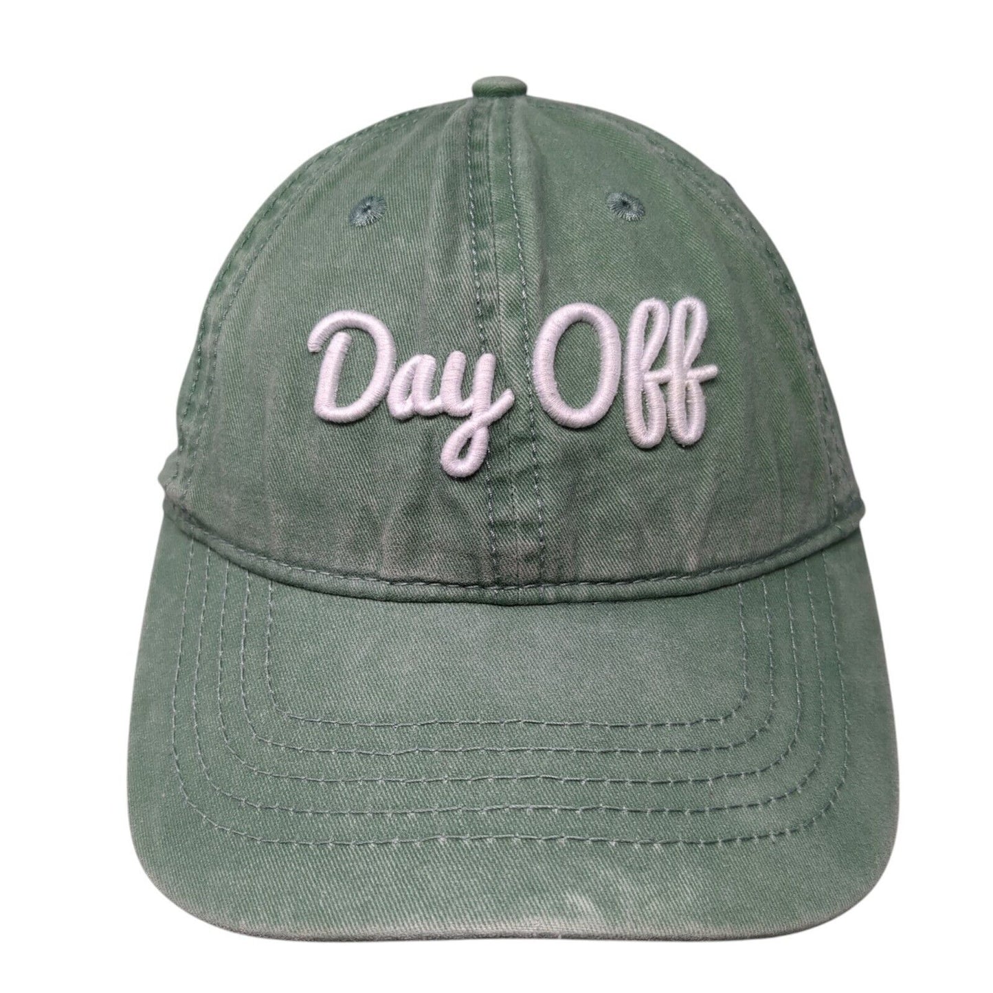 Day Off Slideback Hat Sage Green One Size Adjustable Leather Strap